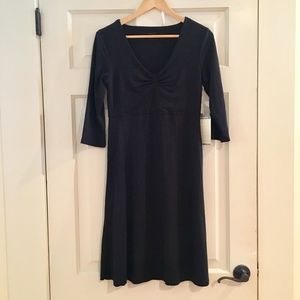 NEW Hornytoad Small V-Neck Dress Dark Gray